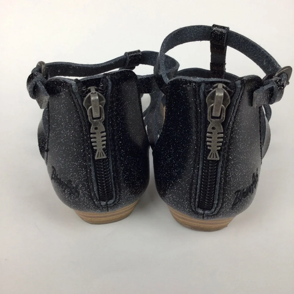 Blowfish Malibu Bennito Sandal in Black Glitter Girls Sz 3.5 EUC.
